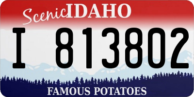 ID license plate I813802