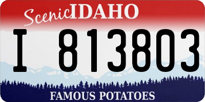 ID license plate I813803