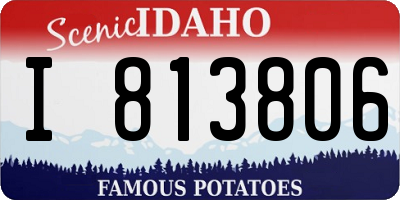 ID license plate I813806