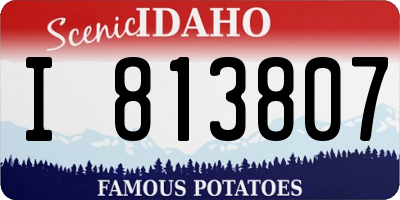 ID license plate I813807