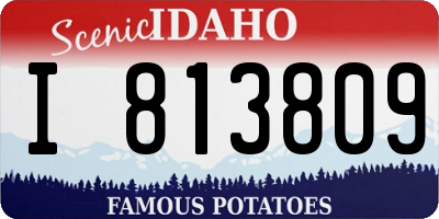 ID license plate I813809