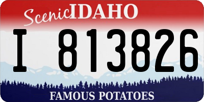 ID license plate I813826