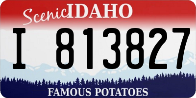 ID license plate I813827