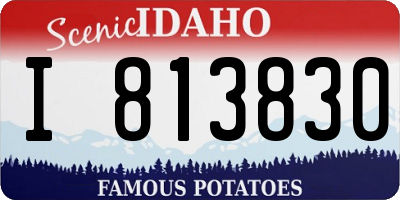 ID license plate I813830