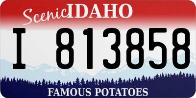 ID license plate I813858