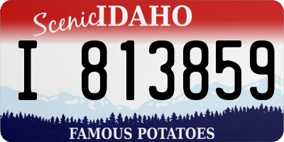 ID license plate I813859