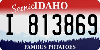 ID license plate I813869