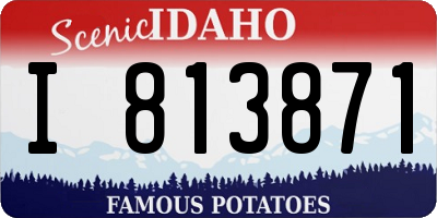 ID license plate I813871
