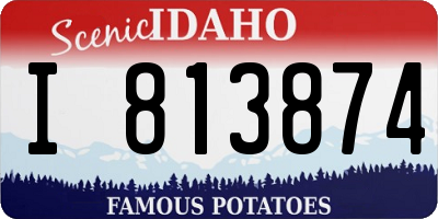 ID license plate I813874