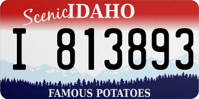 ID license plate I813893