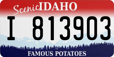 ID license plate I813903