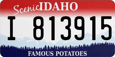 ID license plate I813915