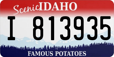 ID license plate I813935