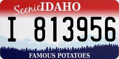 ID license plate I813956