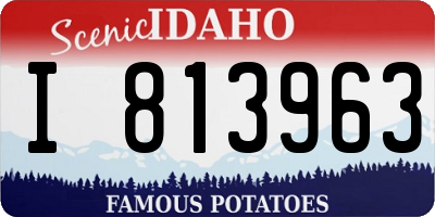 ID license plate I813963