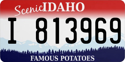ID license plate I813969