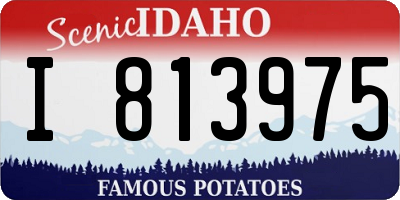ID license plate I813975