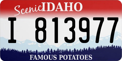 ID license plate I813977