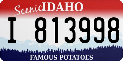 ID license plate I813998