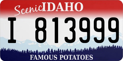 ID license plate I813999