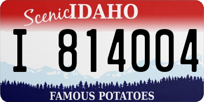 ID license plate I814004