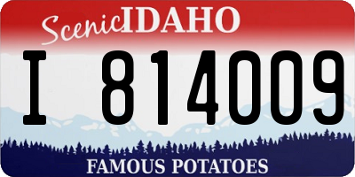 ID license plate I814009