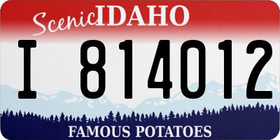 ID license plate I814012