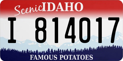 ID license plate I814017