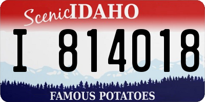 ID license plate I814018