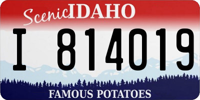 ID license plate I814019