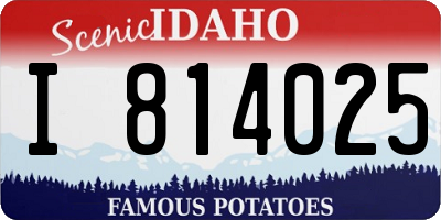 ID license plate I814025