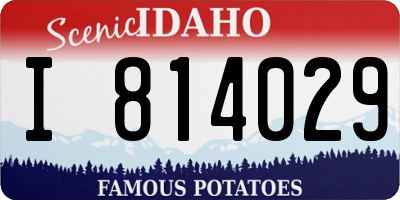 ID license plate I814029