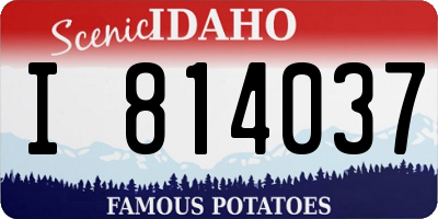 ID license plate I814037