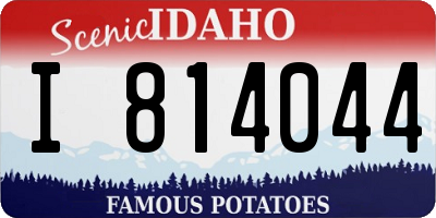 ID license plate I814044
