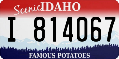 ID license plate I814067