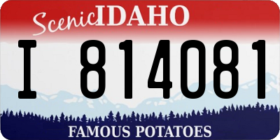 ID license plate I814081