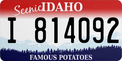ID license plate I814092