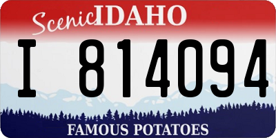 ID license plate I814094
