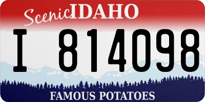 ID license plate I814098
