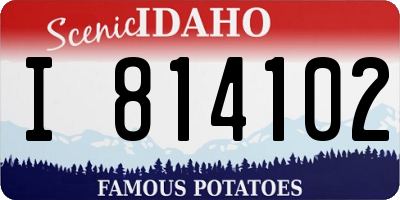 ID license plate I814102