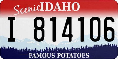ID license plate I814106