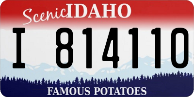 ID license plate I814110