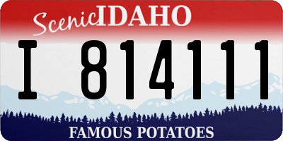 ID license plate I814111