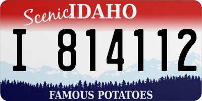 ID license plate I814112