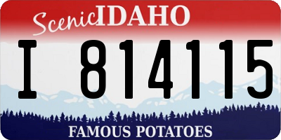 ID license plate I814115