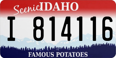 ID license plate I814116