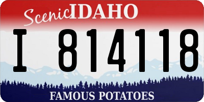 ID license plate I814118