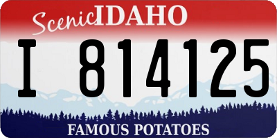 ID license plate I814125