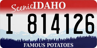 ID license plate I814126