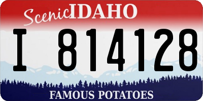 ID license plate I814128